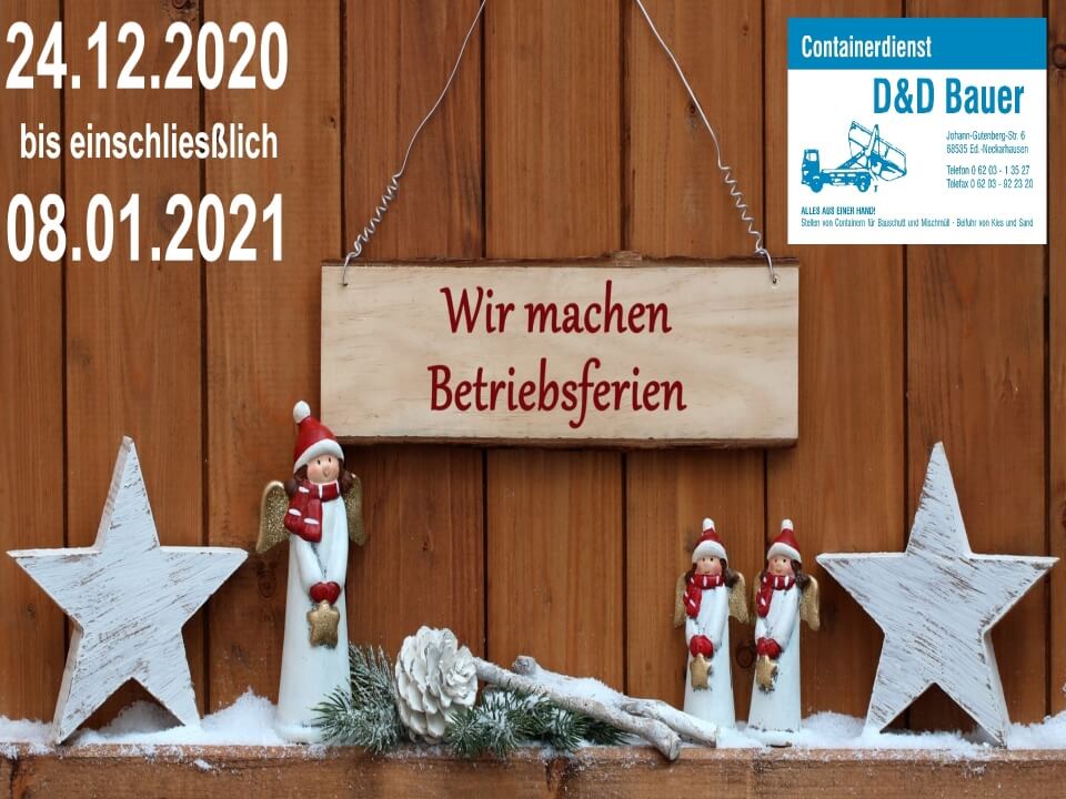 Betriebsferien 2020/2021