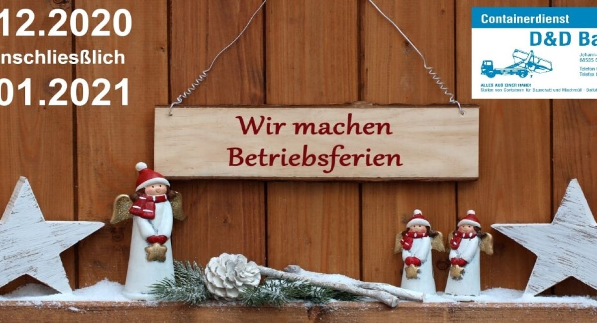 Betriebsferien 2020/2021